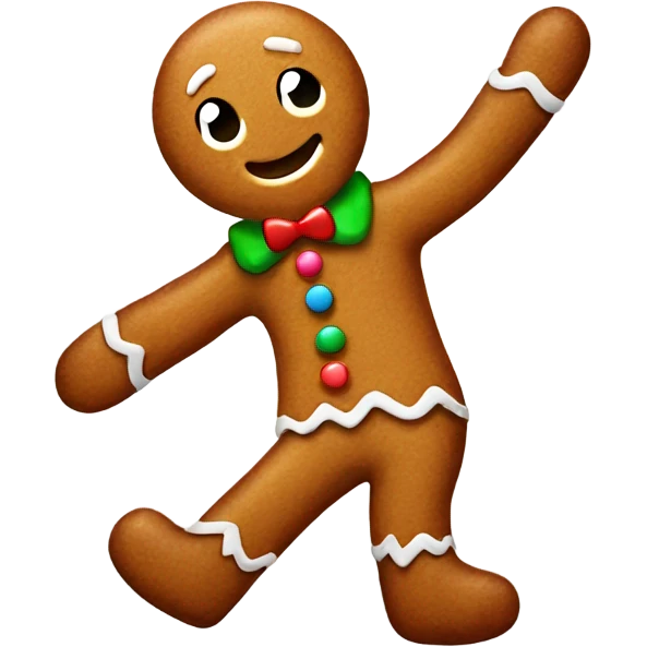 Dancing gingerbread man  emoji