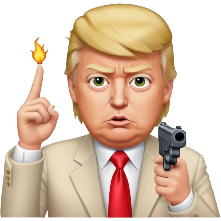 Trump shooting himself emoji