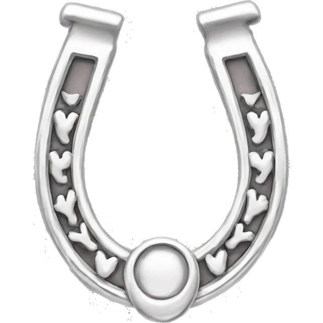silver horseshoe septum piercing emoji