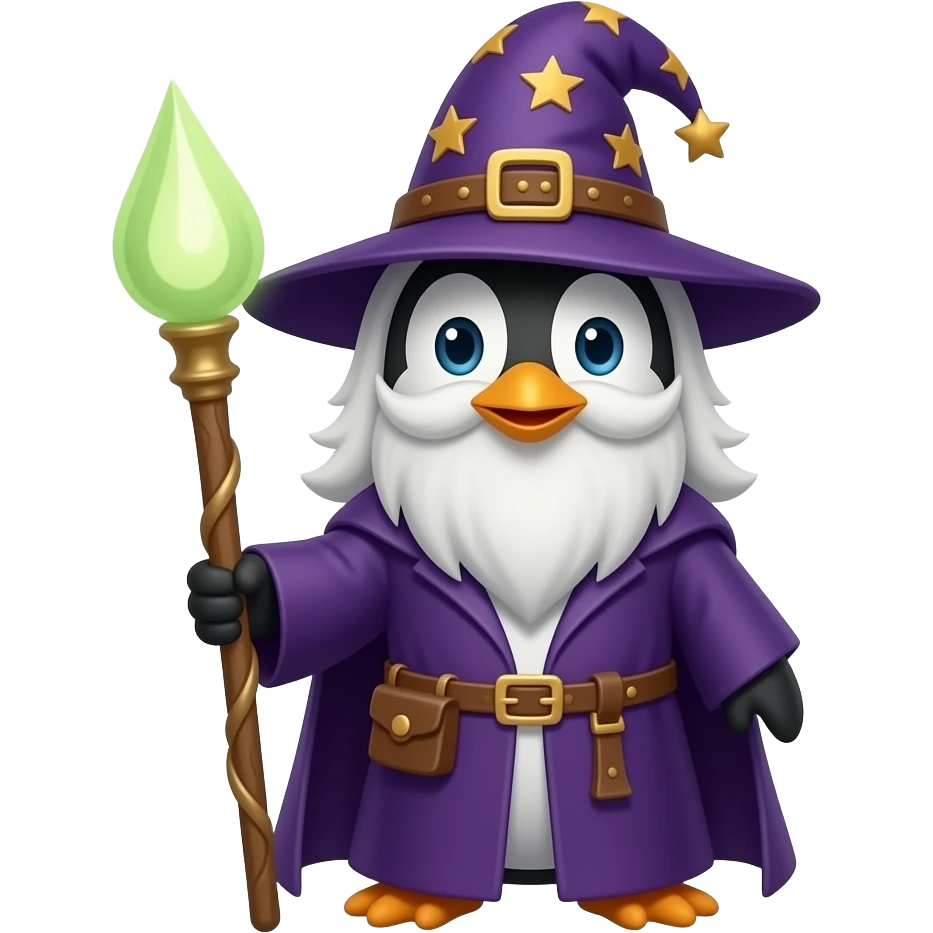 Penguin Wizard emoji