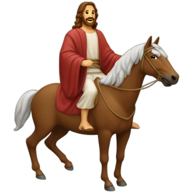 jesus riding a horse emoji