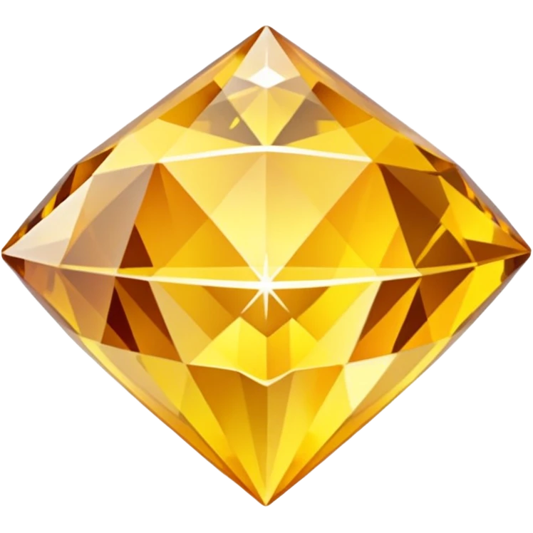 yellow topaz, diamond gem shape emoji