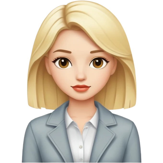 blonde girl in stylish outfit emoji