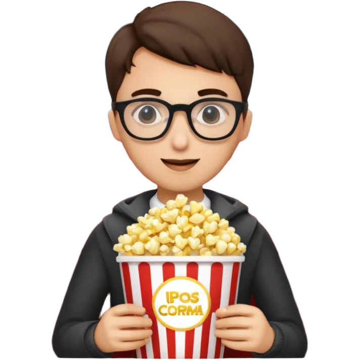 Movies cinema glasses and popcorn emoji