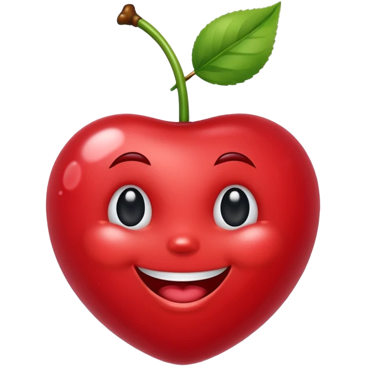 bubbly smiling cherry emoji