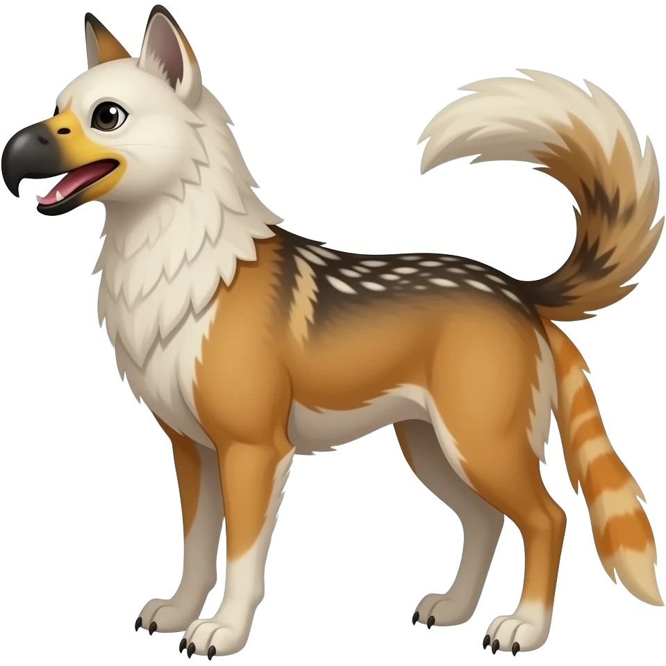 Gryphon-Dingo-Jackal-Ginger-cat-hybrid-animal emoji