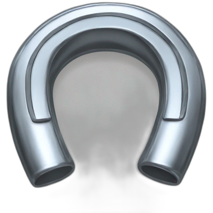 shiny metalic horseshoe no background emoji