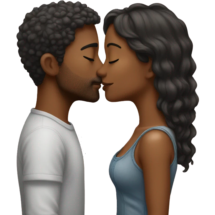 Lovers who kiss each other emoji
