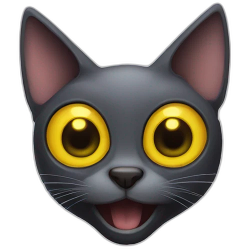 Cat-bat-yellow-eyes emoji