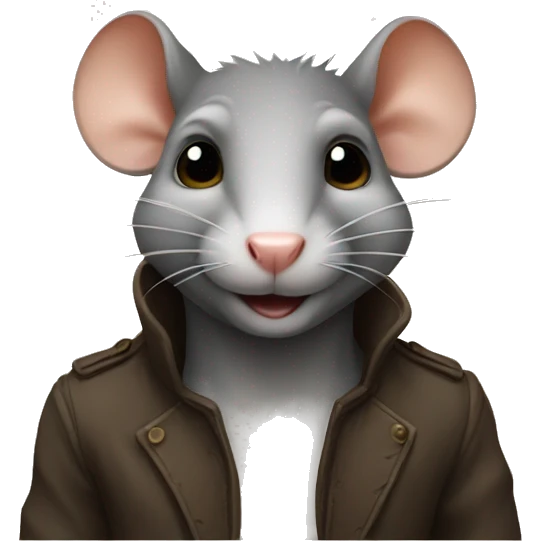 A handsome rat emoji