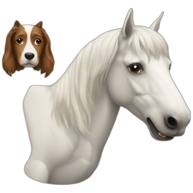 Horse and dog emoji