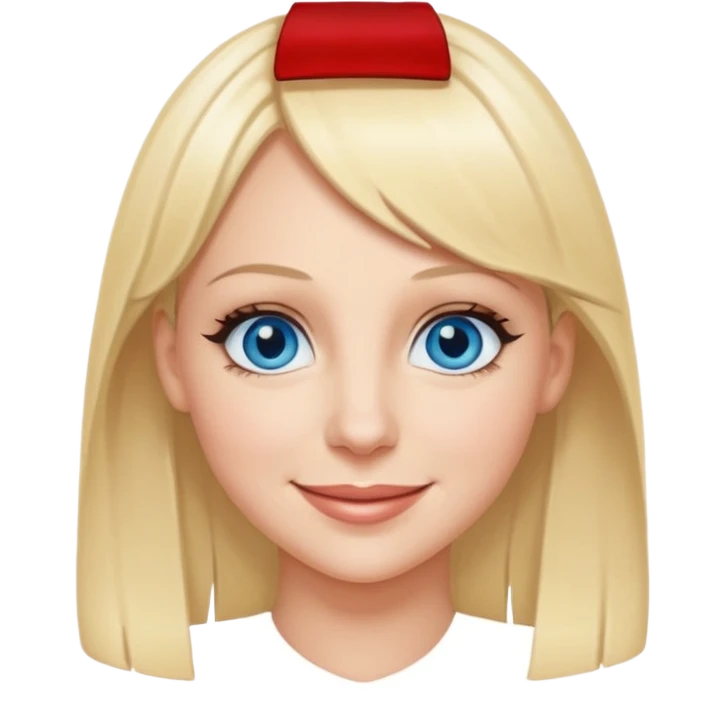 Anna Faris with blue eyes emoji