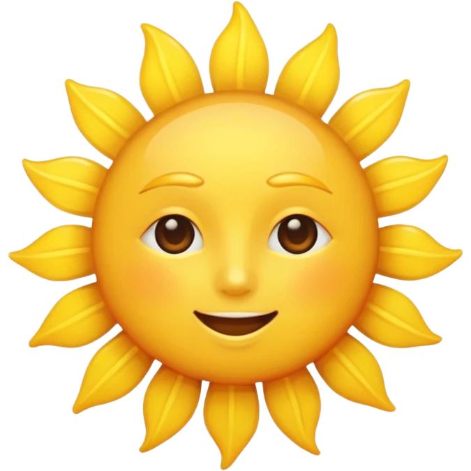 Sun, no face emoji