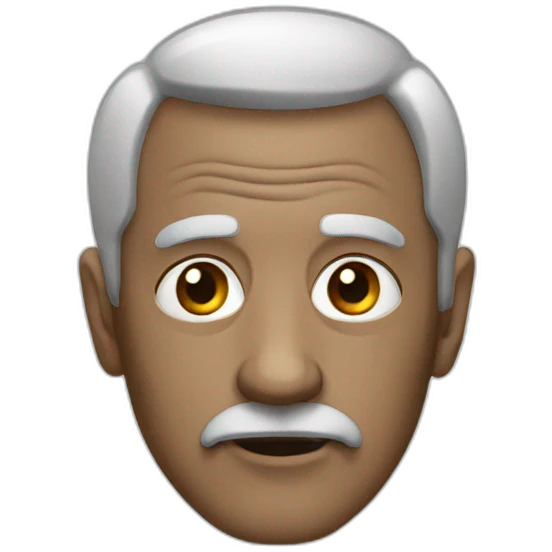 Old man with black jacket and black eye emoji