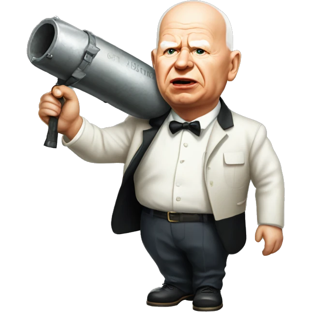 Khrushchev holding a bomb emoji
