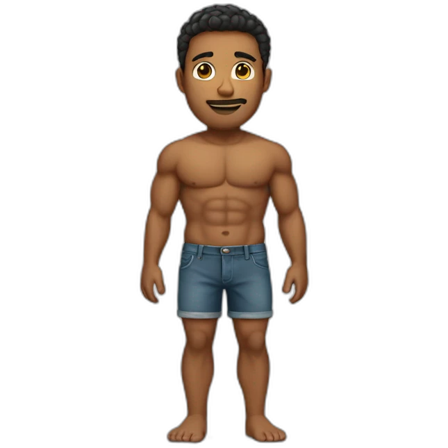 abs man full body emoji