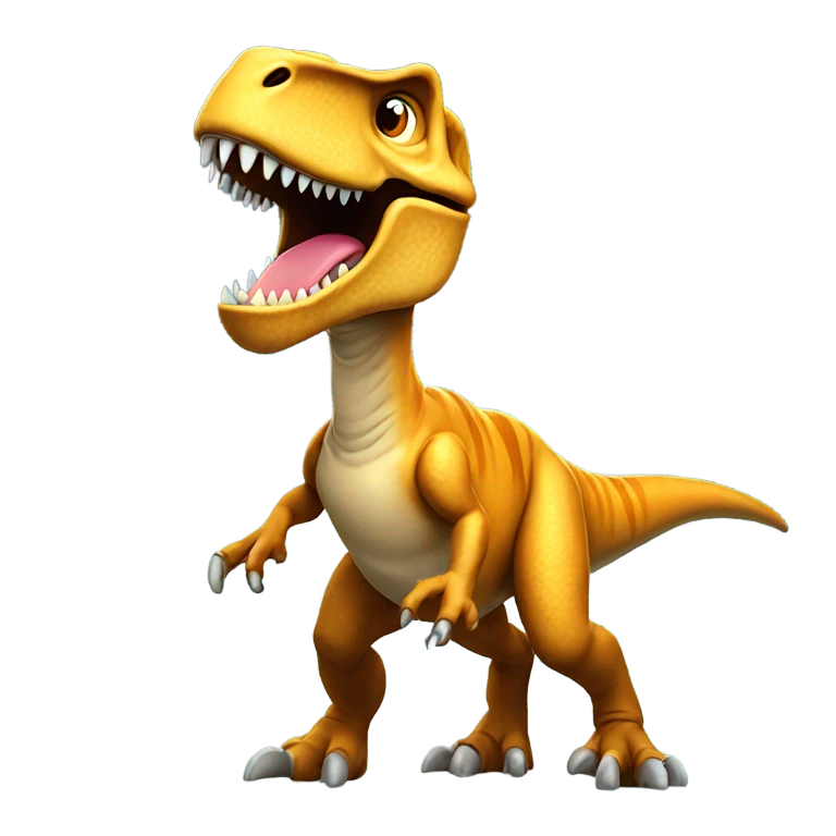 T. rex shaking head emoji