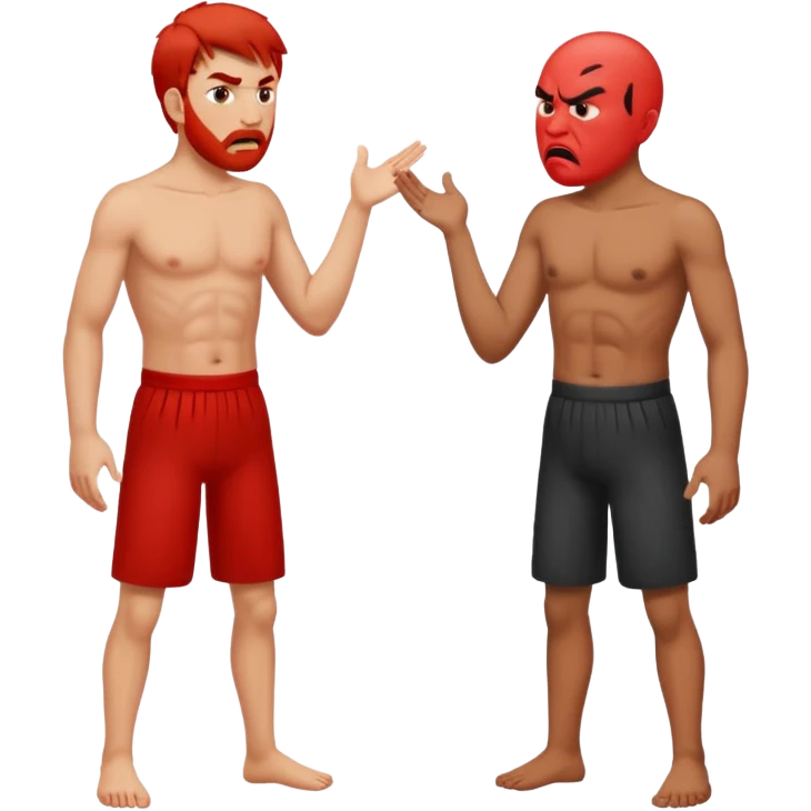 two men arguing full body emoji