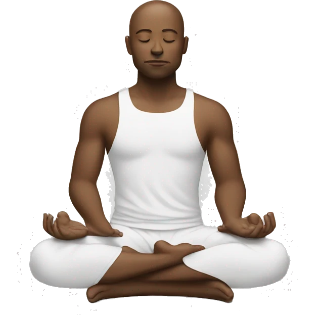 white man meditating emoji