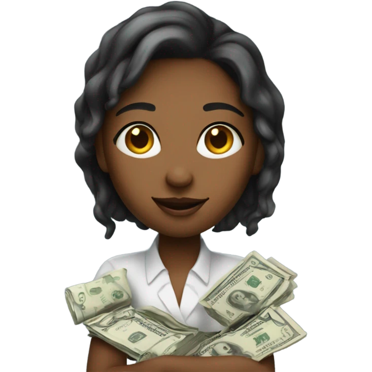 Anima girl Making money emoji