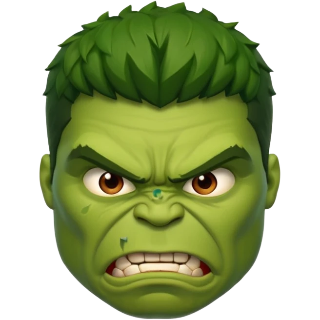 hulk face different character face only front face  emoji