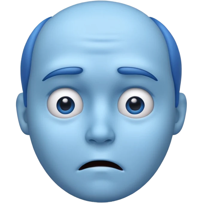 blue face shivering emoji with body movement emoji
