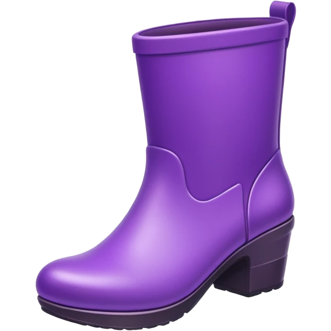 purple boot shape, simple and bold emoji
