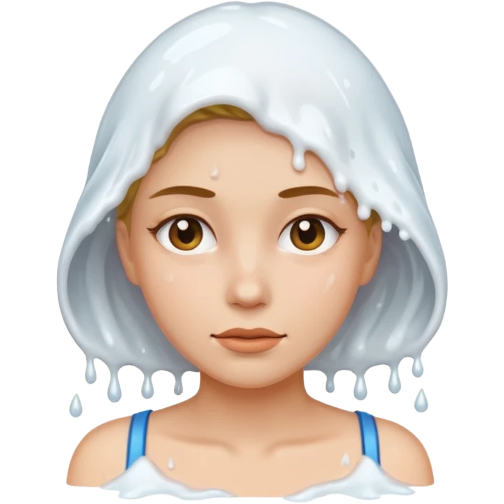 A womed vagina with sticky white cum coming out of it emoji