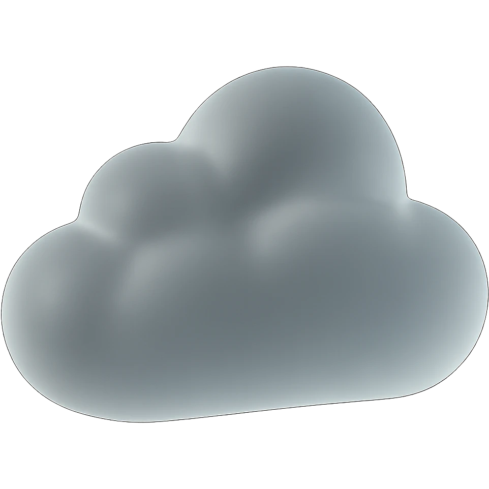 Make the fluffy cloud more transparent in matte glass style, with no background. emoji