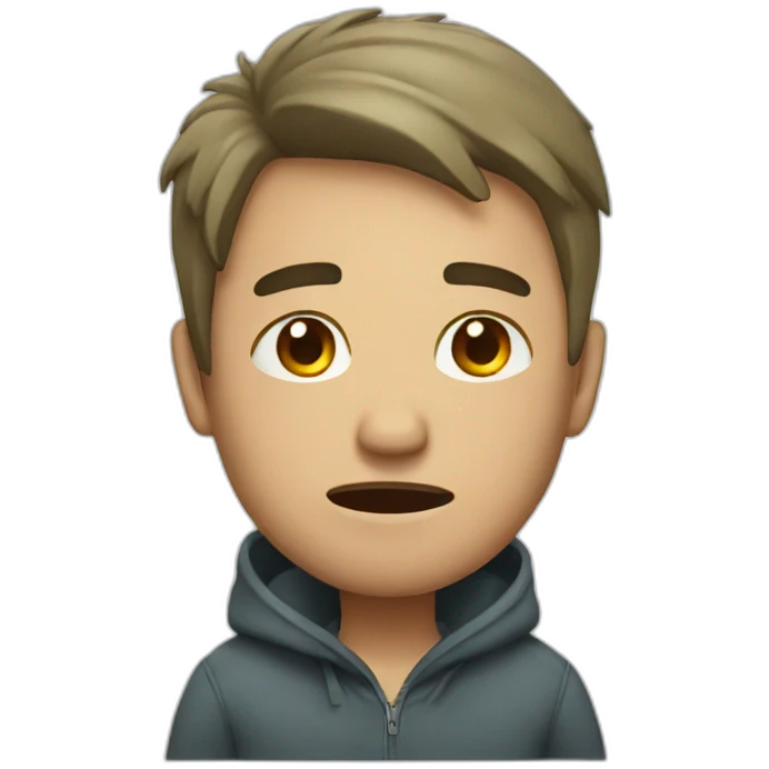 A man crying emoji