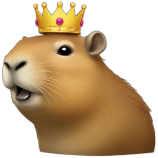 capybara with crown emoji