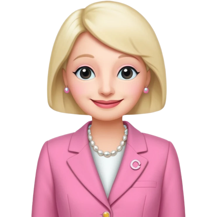 pingu mother wearing the pink chanel suit the Jackie kenddy wore emoji