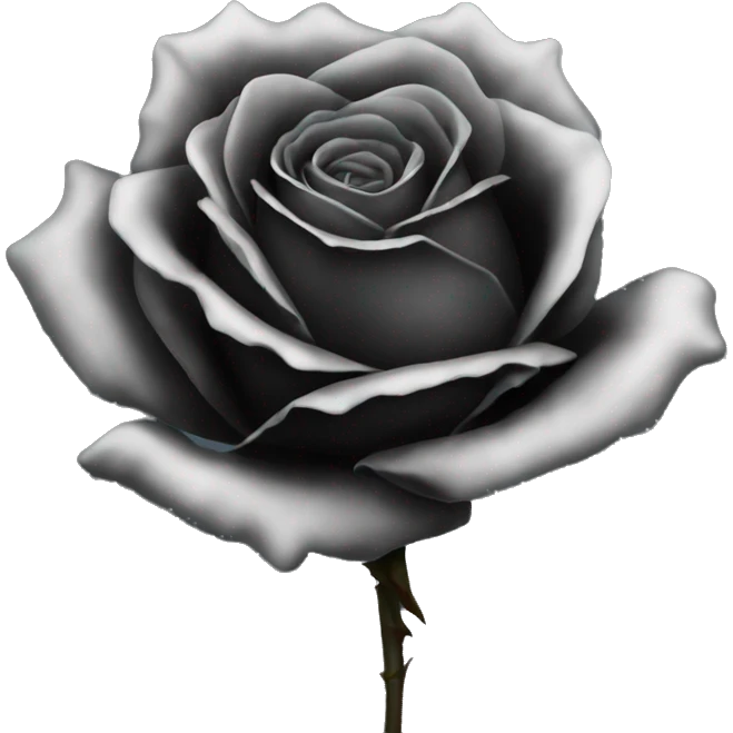 Black dead rose emoji