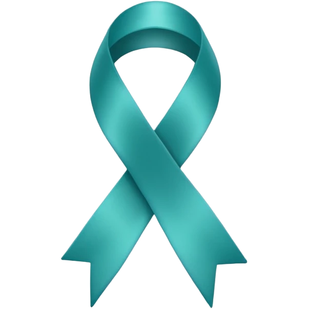 Teal ribbon emoji