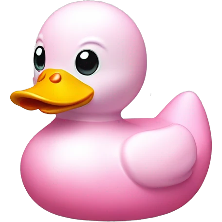 Light pink and white bubblegum rubber duck emoji