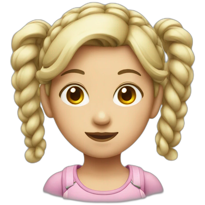 Girl with pigtails emoji