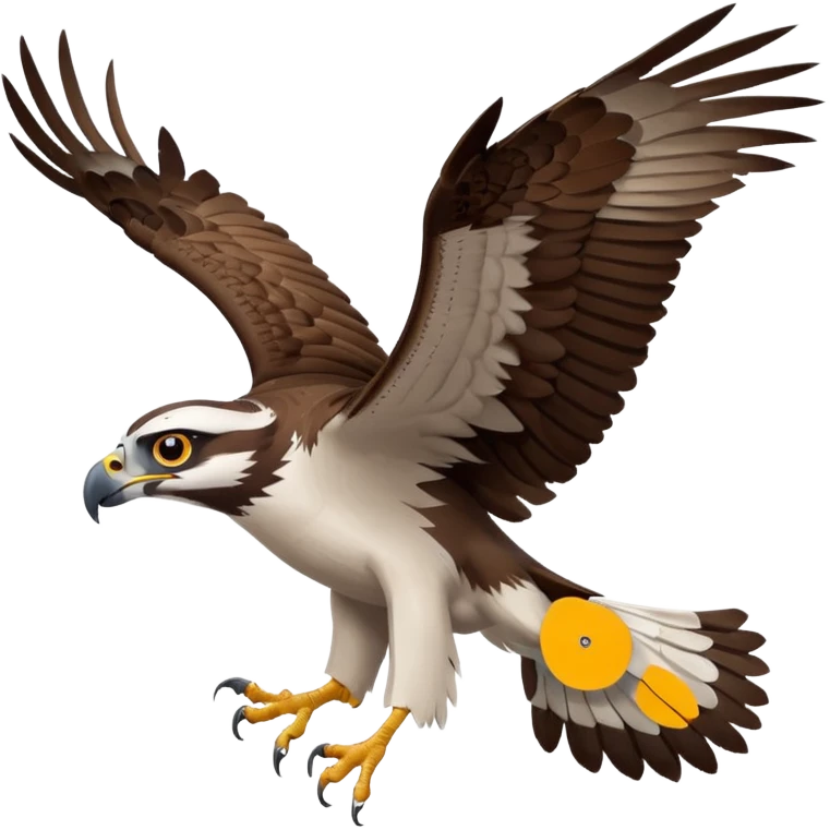 a completly white osprey flying emoji