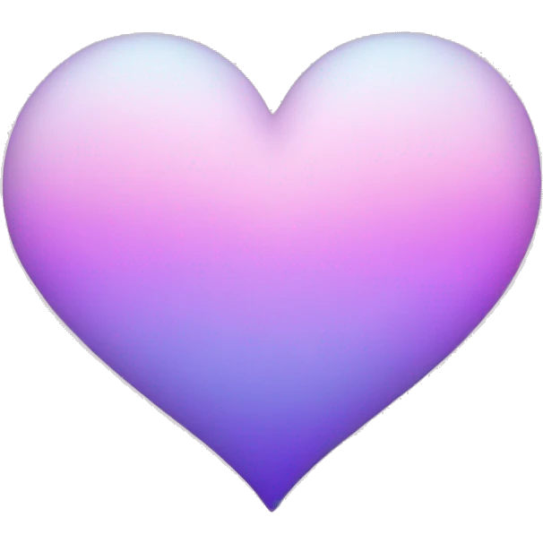 pastel pink and purple aurora heart emoji