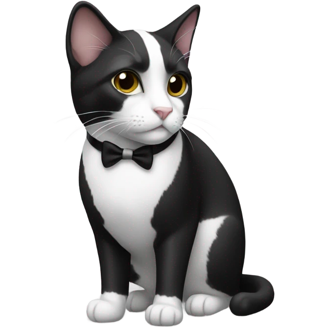 Tuxedo cat emoji