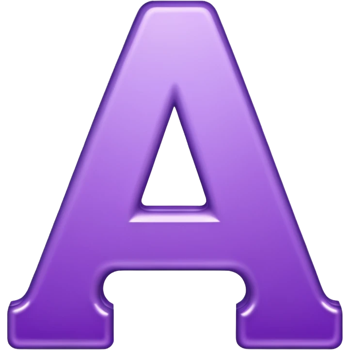 purple capital letter A alphabet emoji