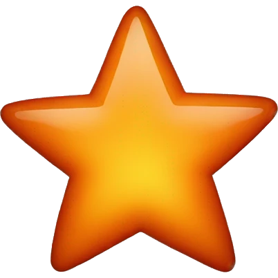 star orange burnt emoji