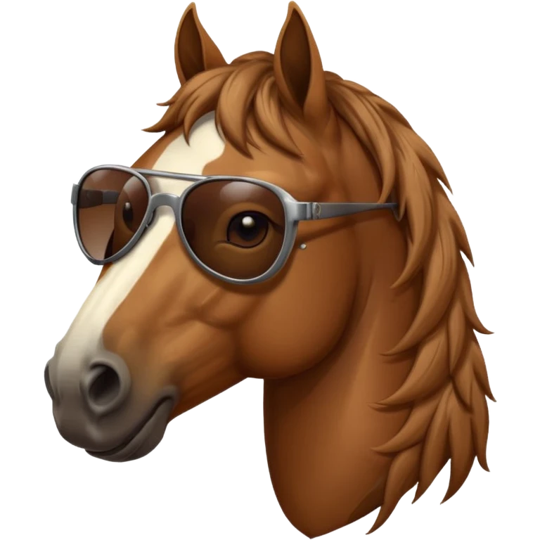 Horse with sunglasses emoji