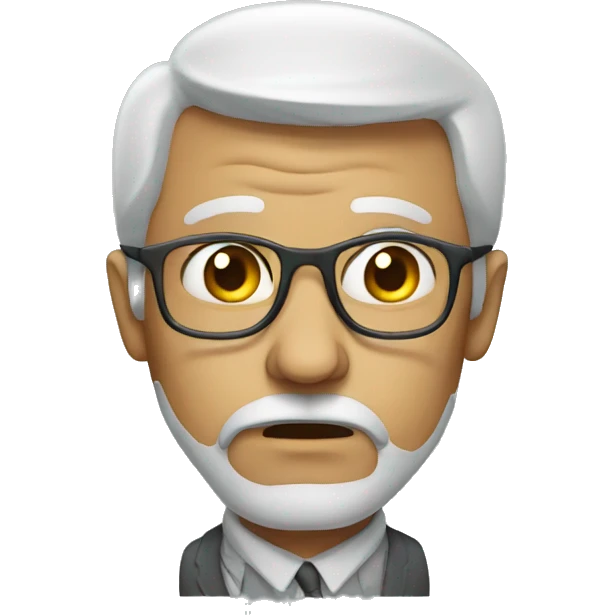 Sad professor emoji