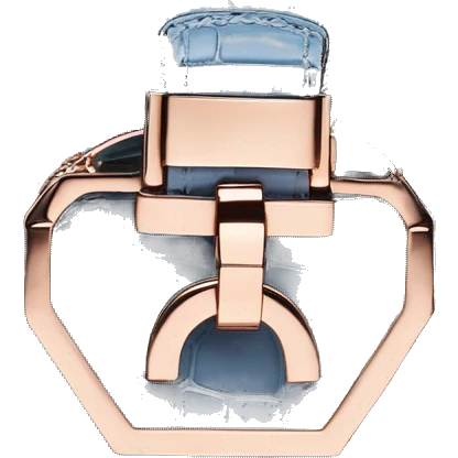 birking bag, blue croco leather, rose gold hardware emoji