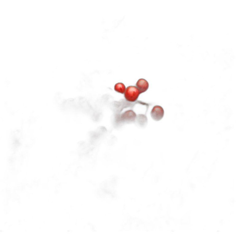 Chains of red viburnum for human health emoji