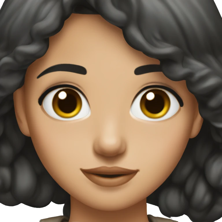 irina beautiful girl black hair with brown eyes emoji