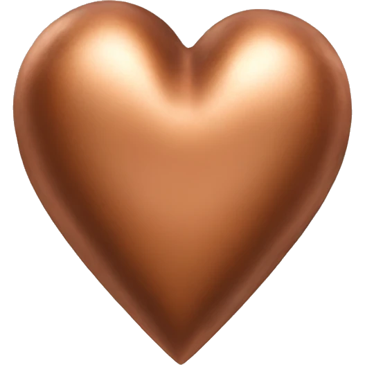 Copper heart emoji