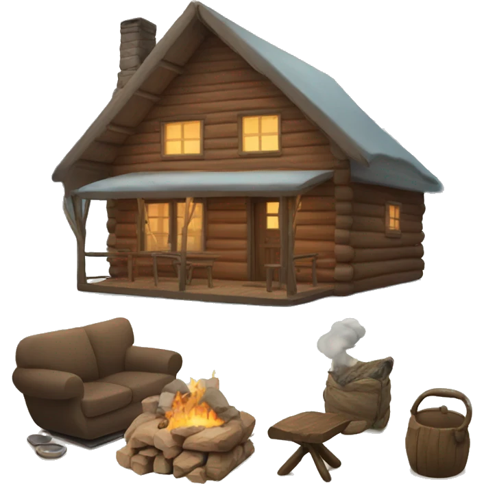 cozy cabin emoji