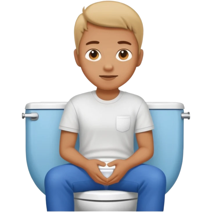 Pooping on a toilet without pants  emoji
