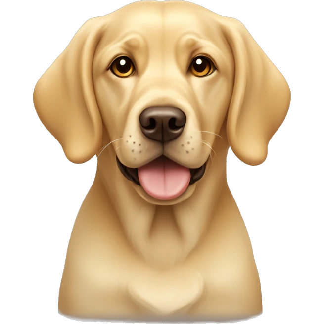 Yellow labrador girl dog and light tan cocker spaniel  emoji